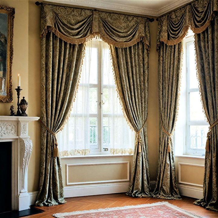 tassel curtains for victorian bedroom