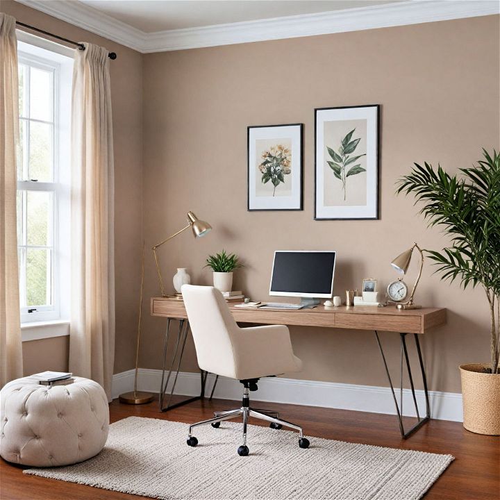 taupe home office paint color
