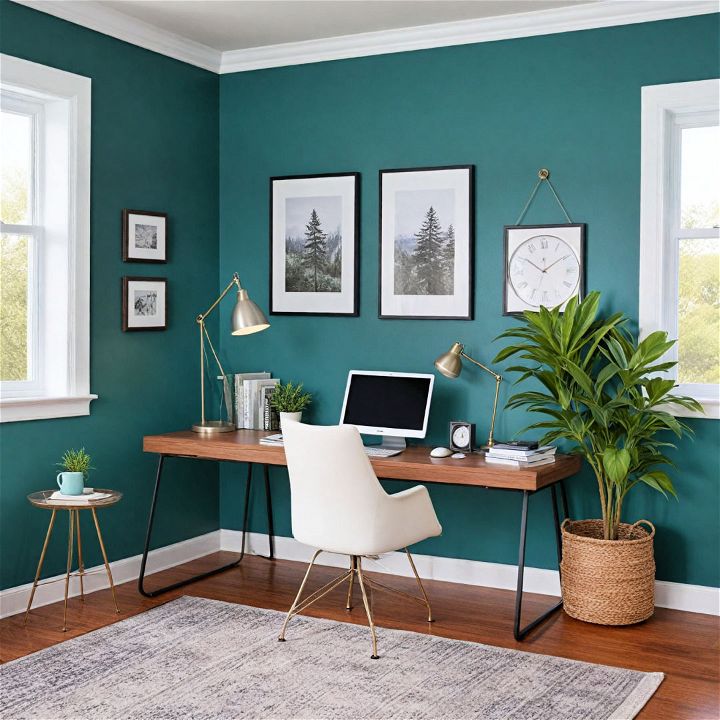 teal home office