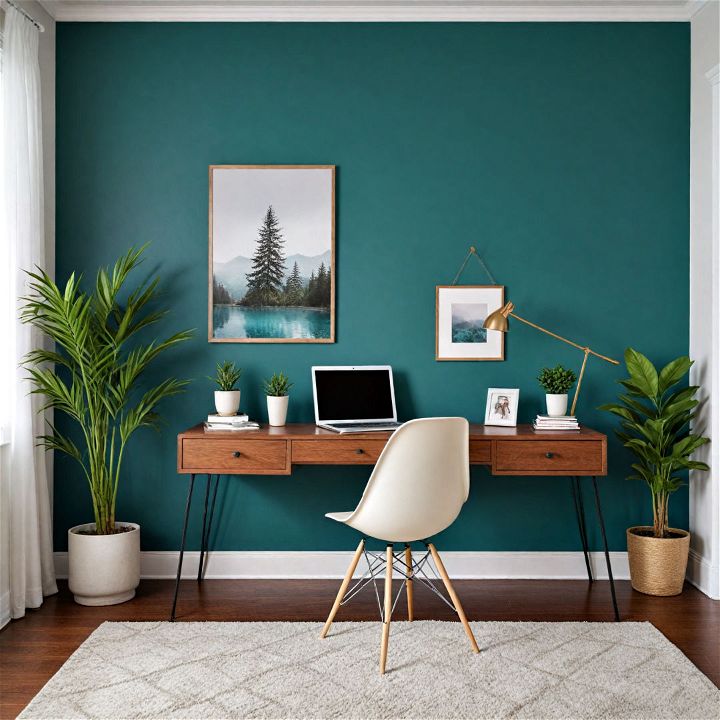 teal home office
