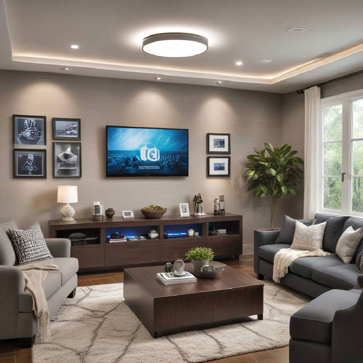 tech savvy living room