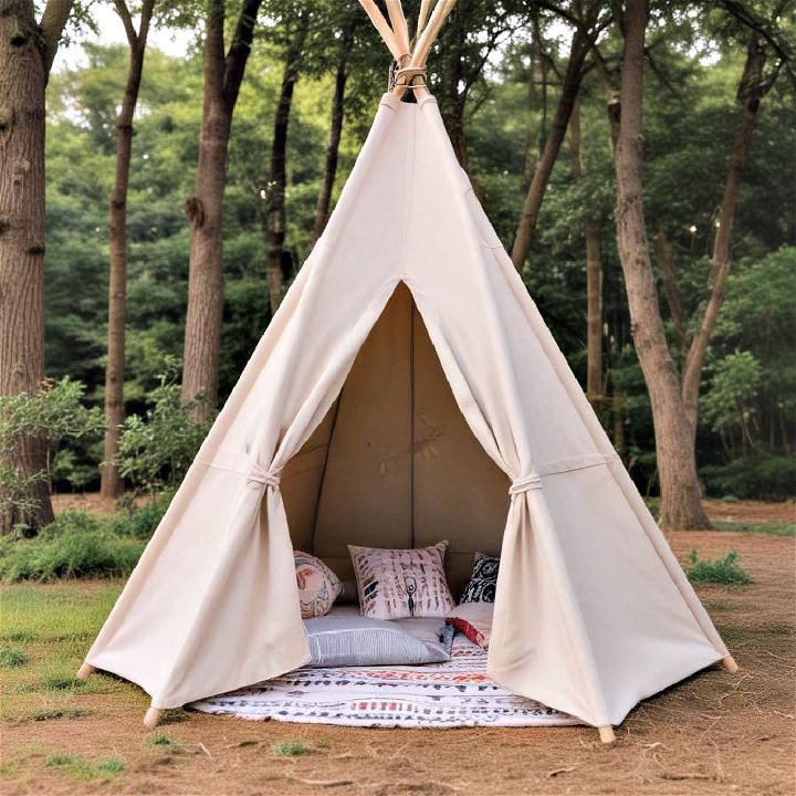 teepee tent for outdoor setting