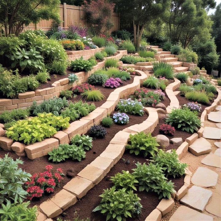 terraced for long gardens