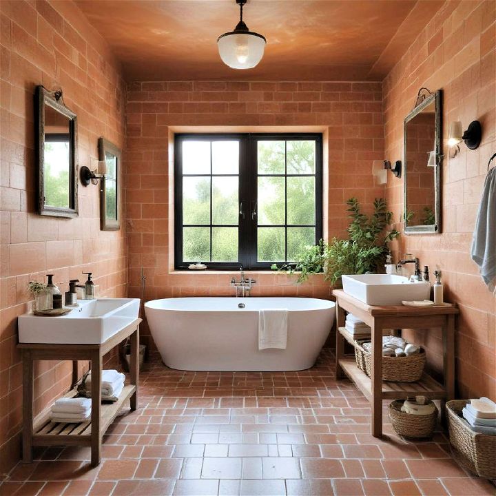 terracotta tiles for rustic yet polished look