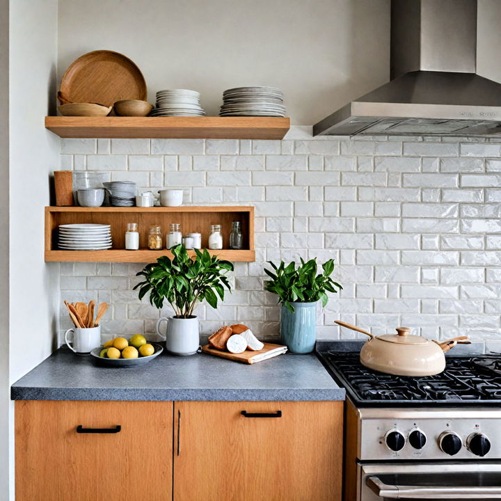 textured kitchen backsplash