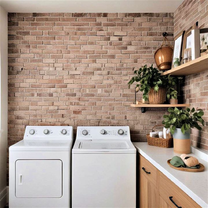textured laundry room wallpaper