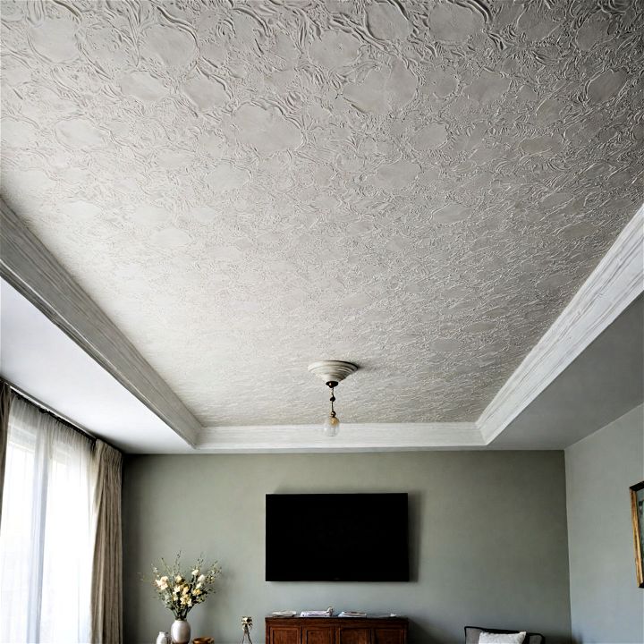 textured plaster ceiling design