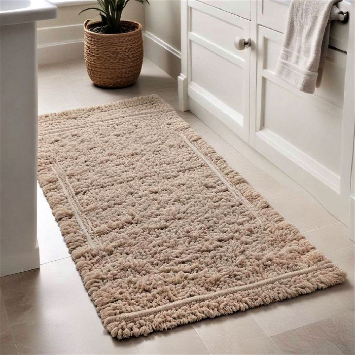 textured rug for bathroom