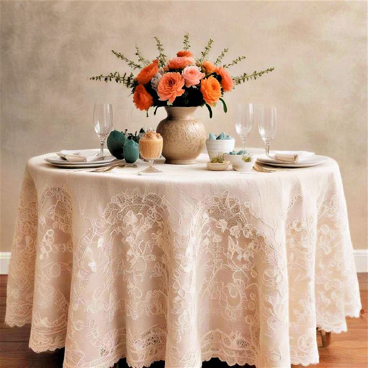 textured tablecloth for round table