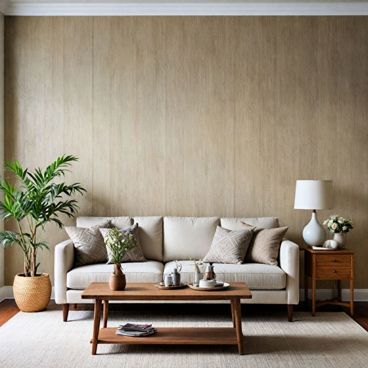 textured wall neutral living room