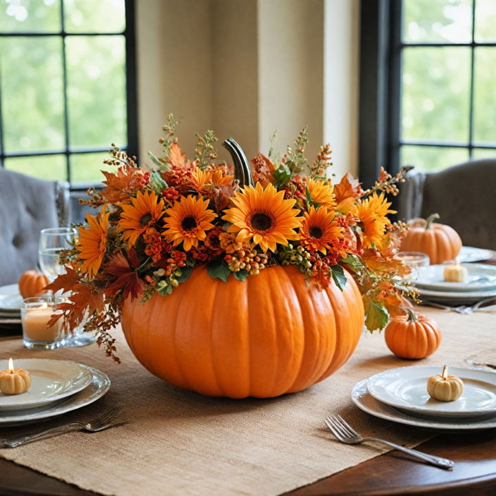 thanksgiving pumpkin centerpiece
