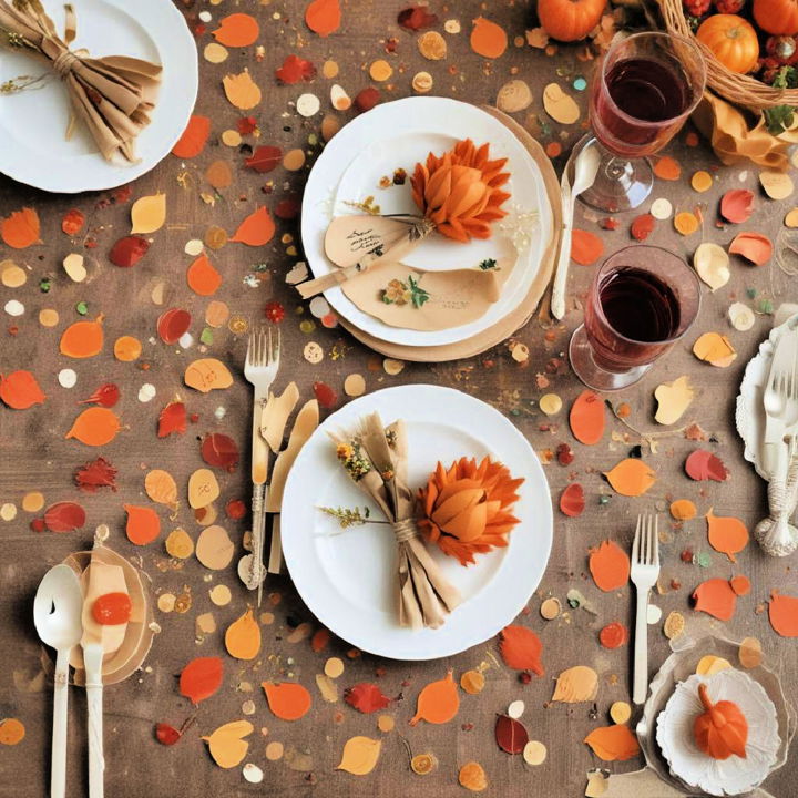 thanksgiving table confetti idea