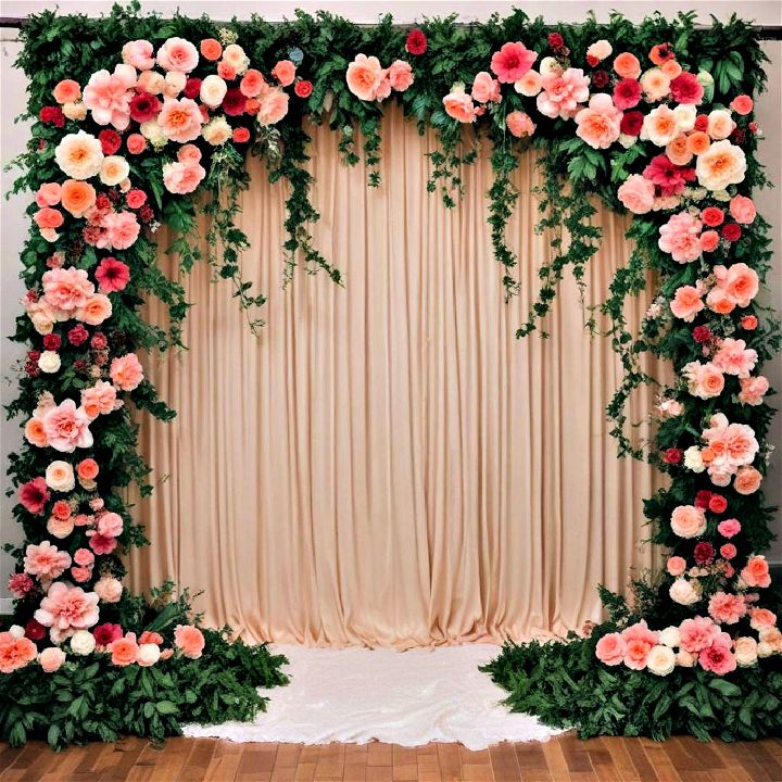 themed backdrop to enhance wedding photos
