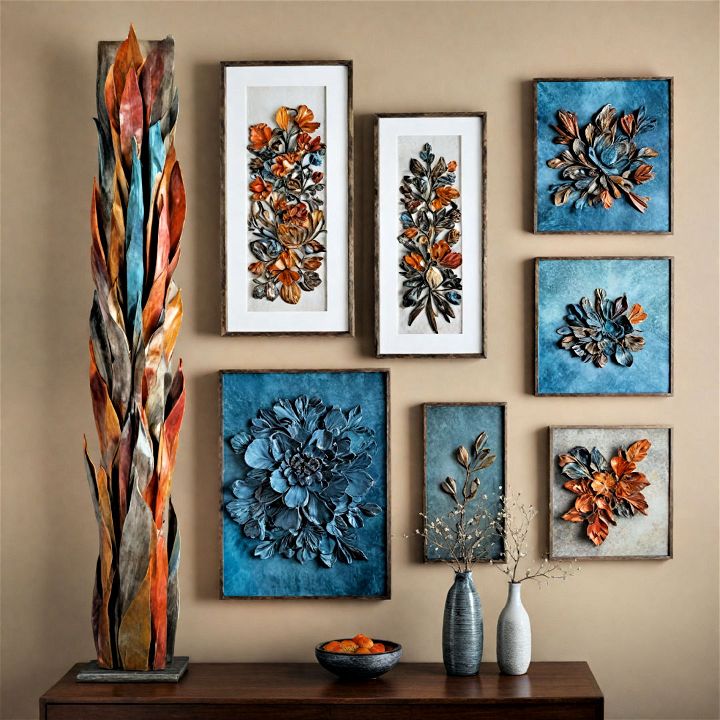 three dimensional art for tall wall decor