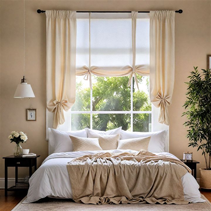 tie up window shades for a cozy feel