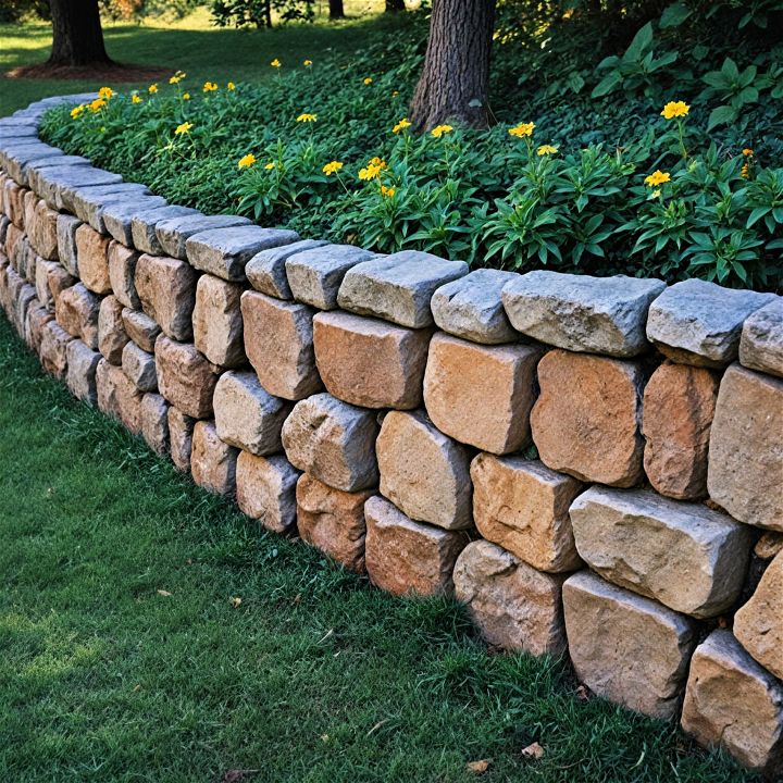timeless and durable dry stone stack wall