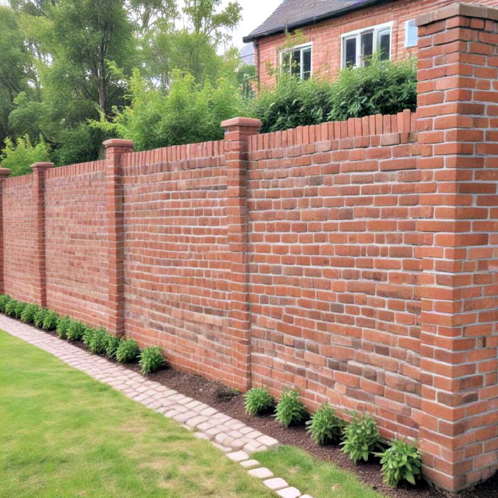timeless brick fence idea