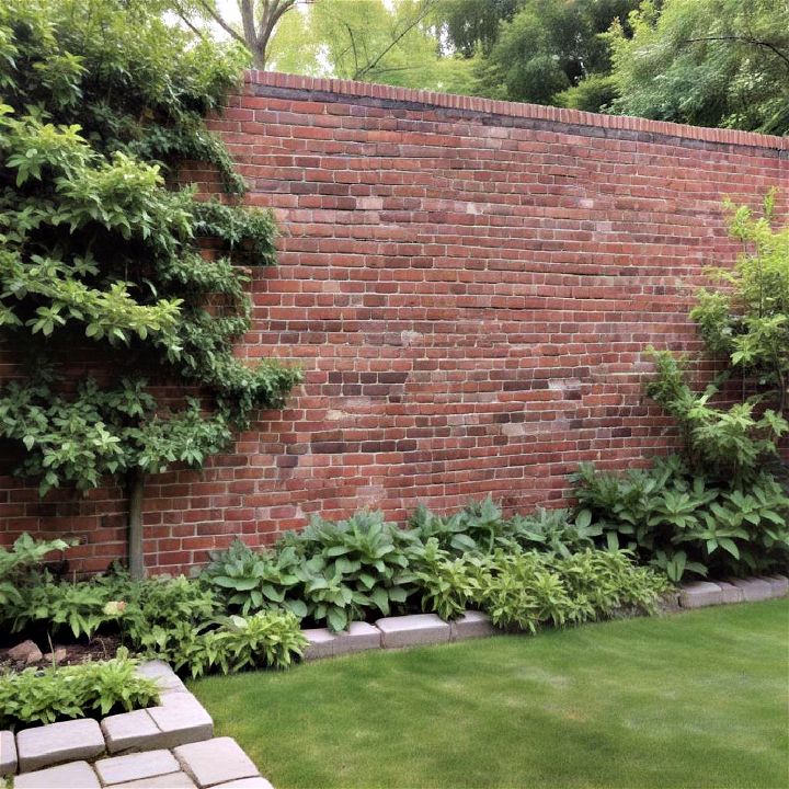 timeless brick walls for garden screening