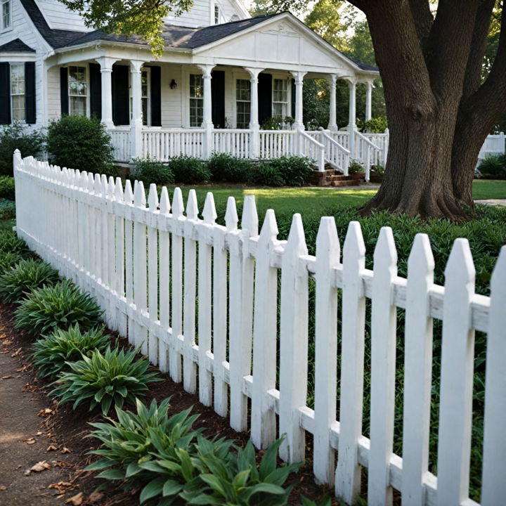 timeless charm colonial white picket fence