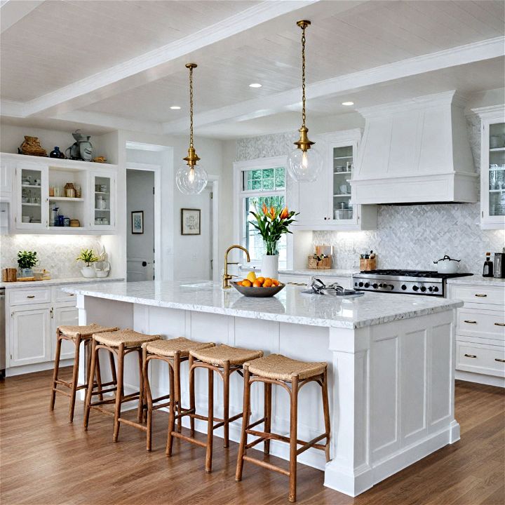 timeless elegance classic white kitchen island