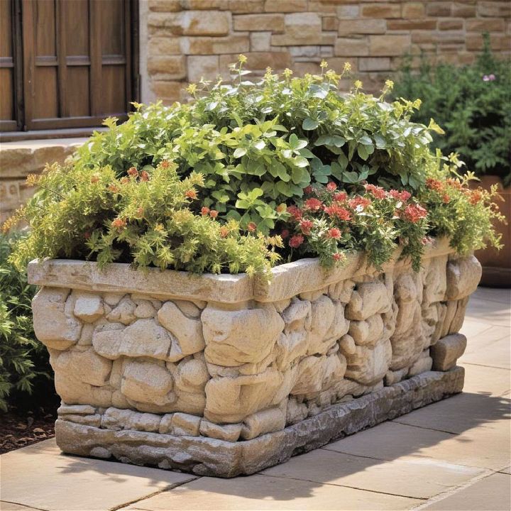 timeless stone trough planter