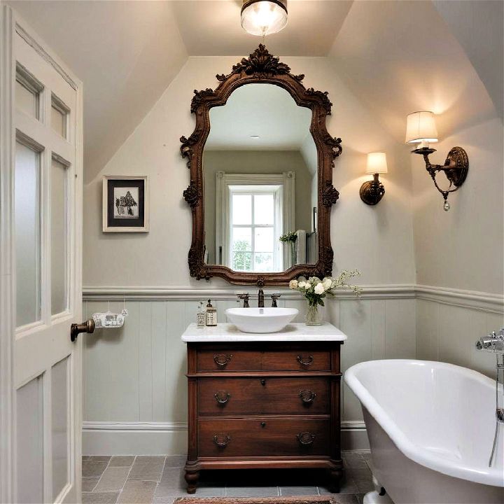 timeless vintage mirror for bathroom vanity