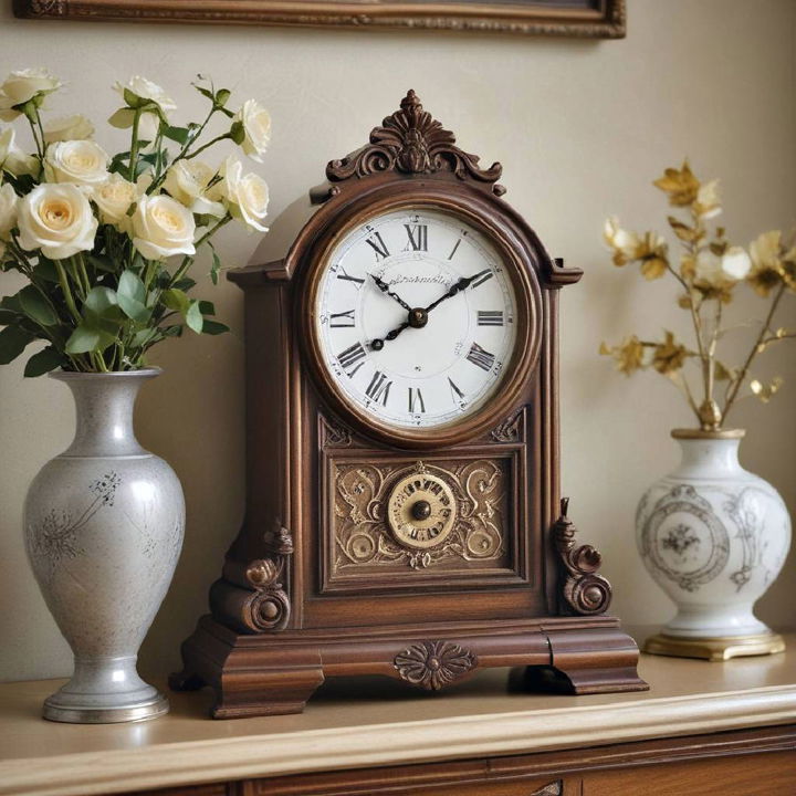 timepiece and decorative antique clock