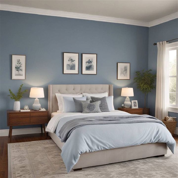 tranquil blue bedroom paint color