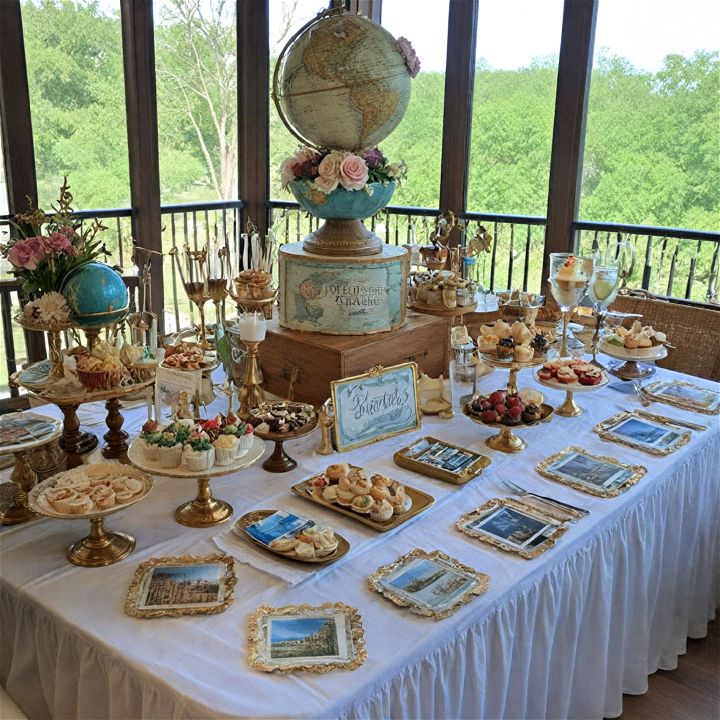 travel themed bridal shower party