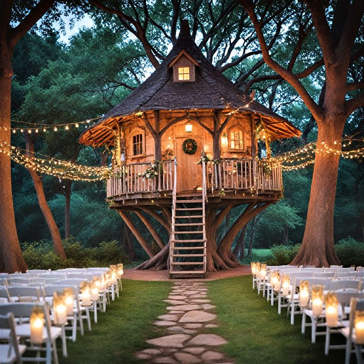 treehouse small wedding