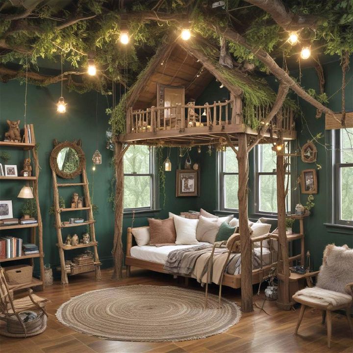 treehouse style ewok village room