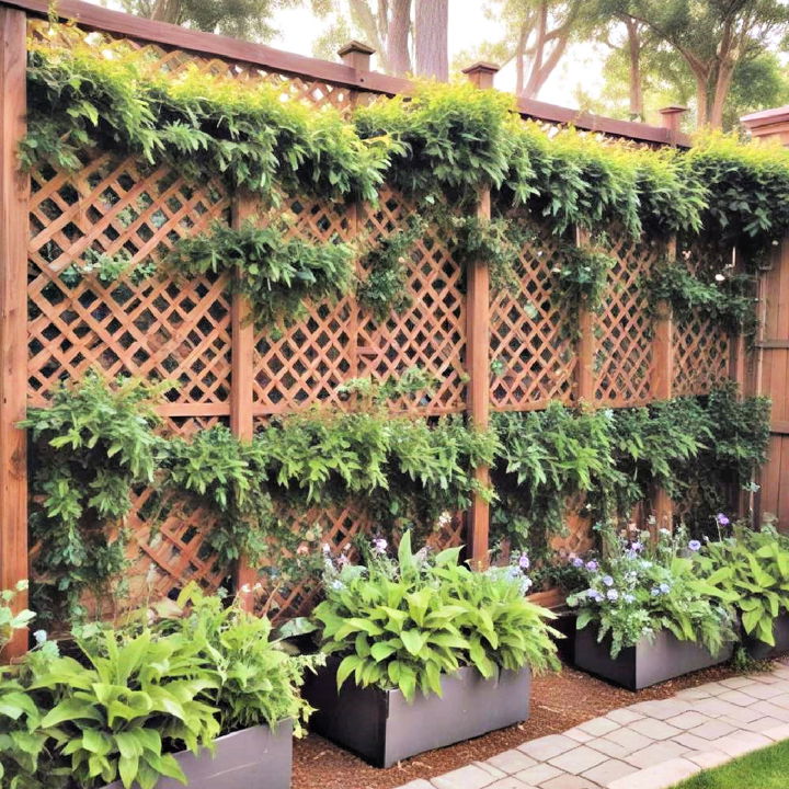 trellis fence to support climbing plants