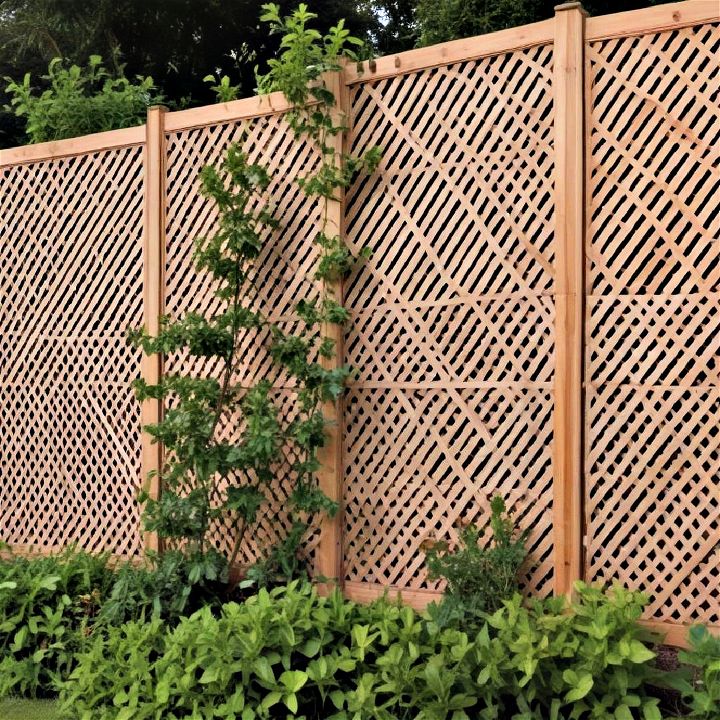 trellis panels as garden screening