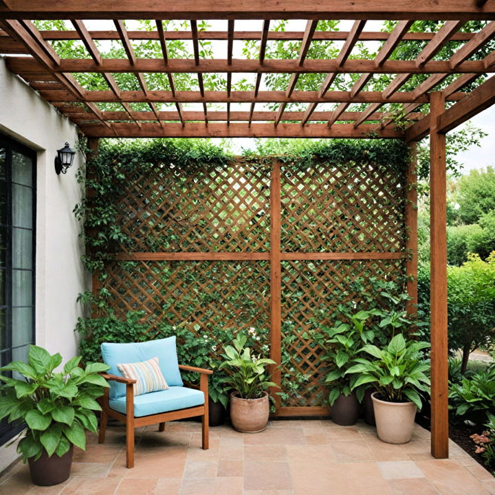 trellis with climbing plants