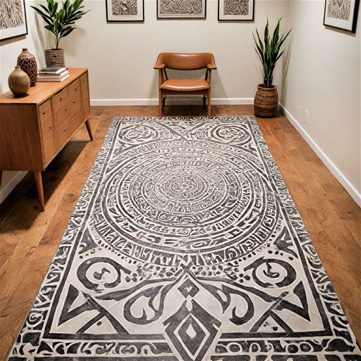 tribal art painted floor