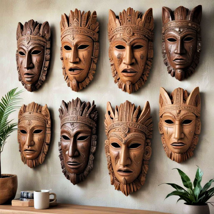 tribal masks for wall decorations