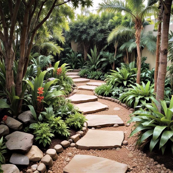 tropical garden pathway
