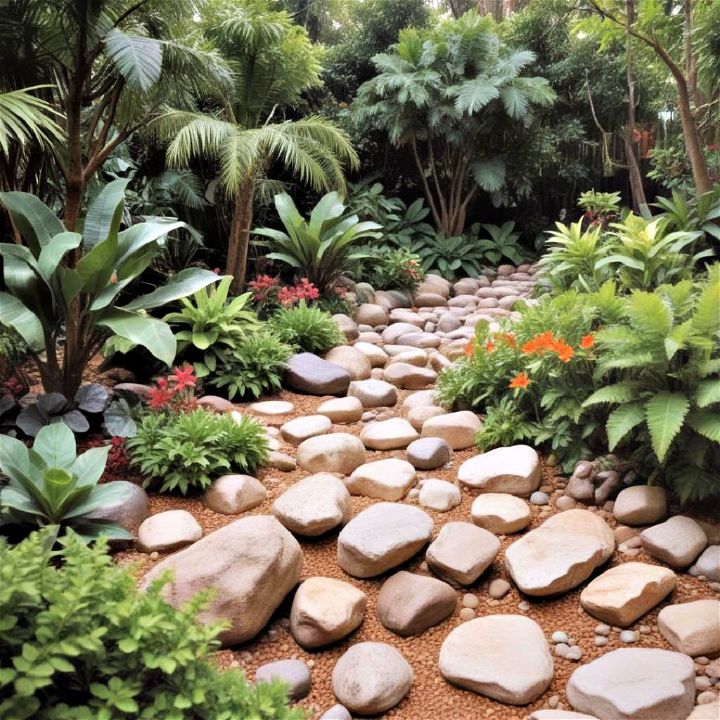 tropical landscape rock gardens