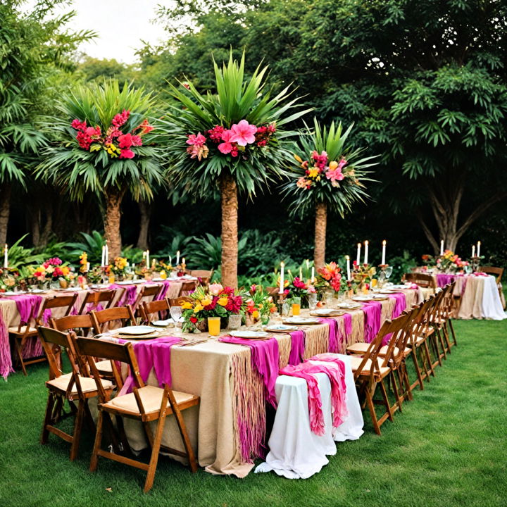 tropical luau summer wedding