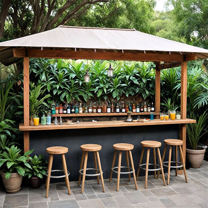 tropical outdoor bar