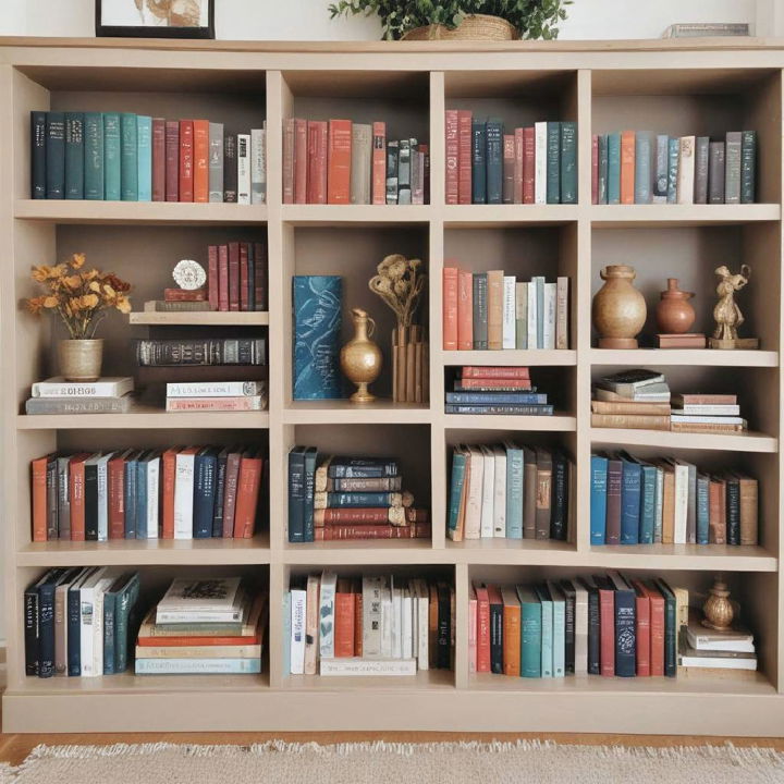 turn bookshelf into stunning display