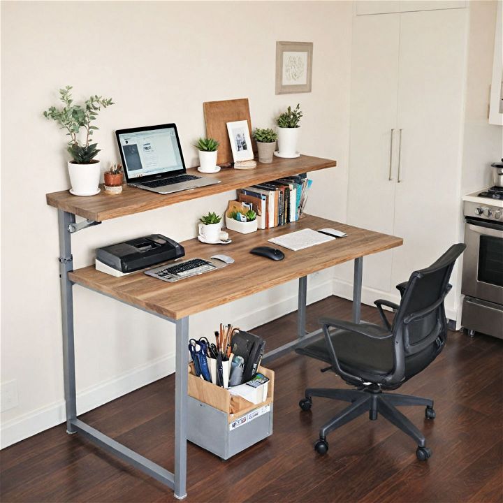 two tier desk for kitchen