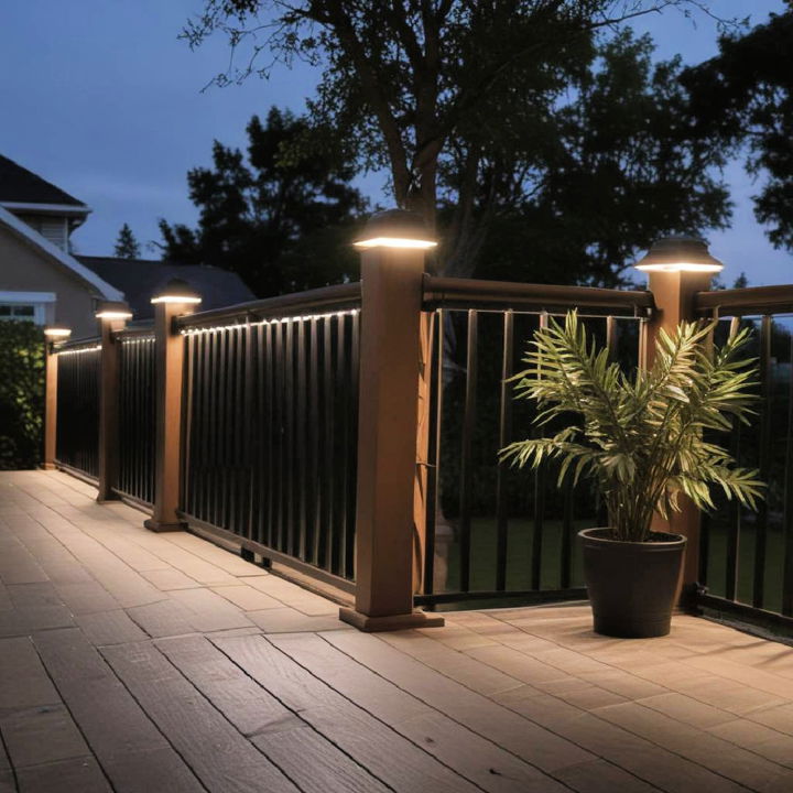 under rail lighting for covered patio
