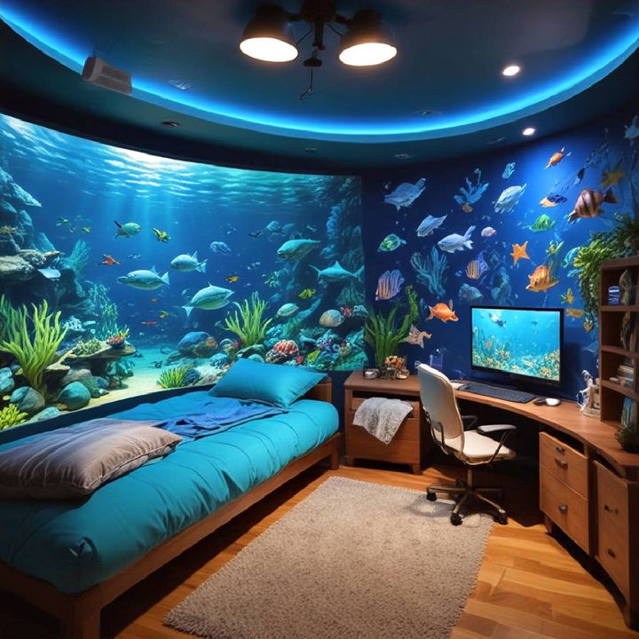 under the sea adventure gaming bedroom