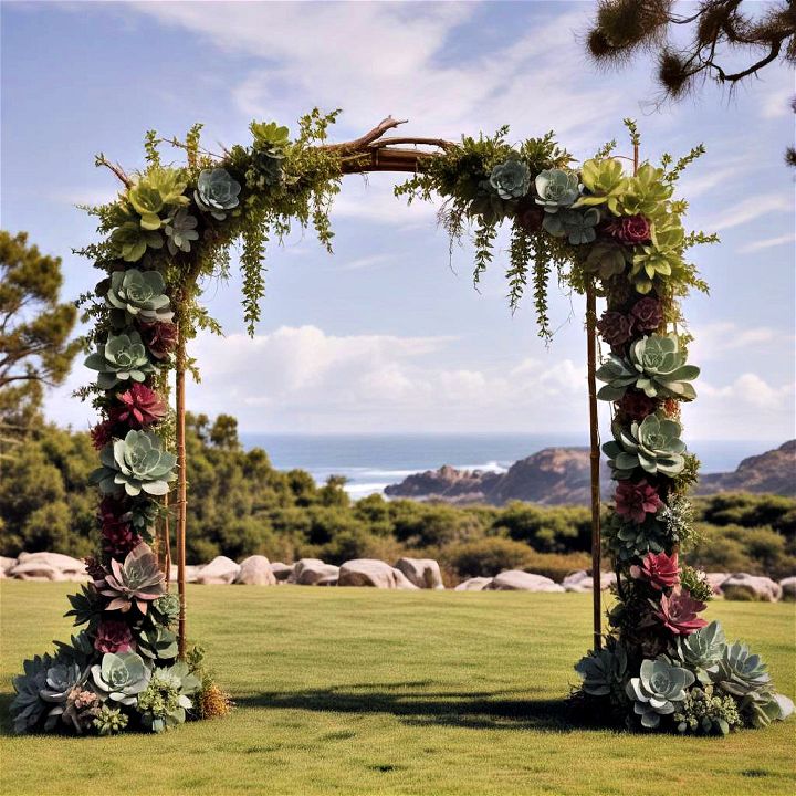 unique and hardy succulent arch