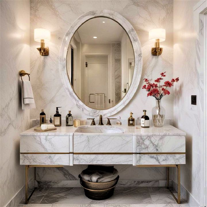 unique and striking marble accents
