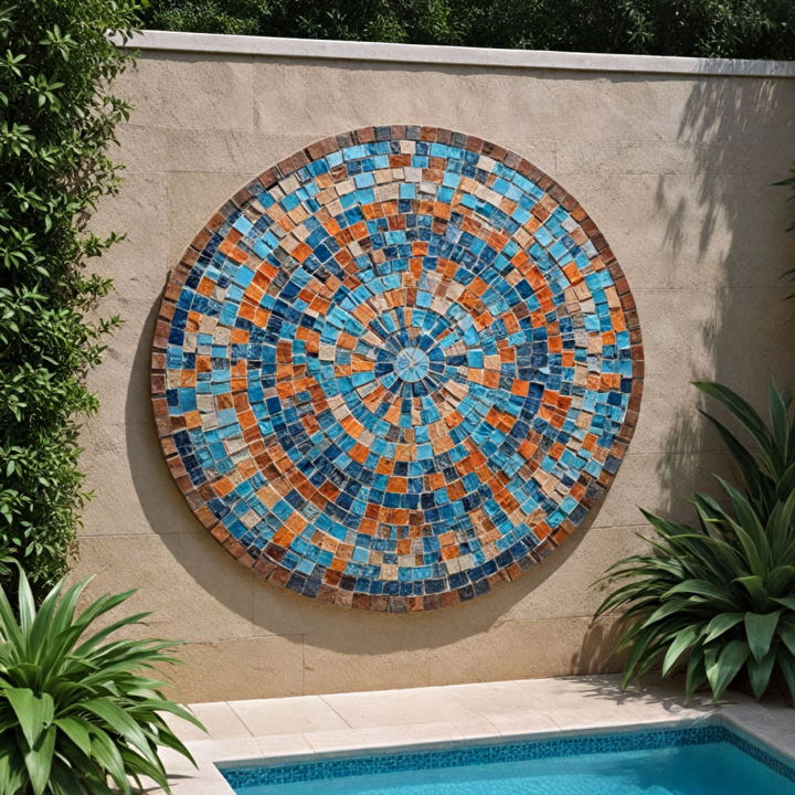 unique artistic decor for pool