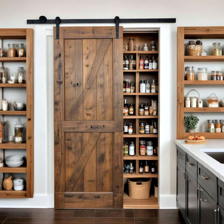 unique barn door pantry