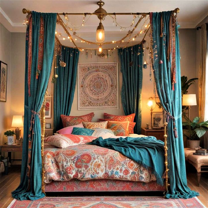 unique bohemian canopy bed