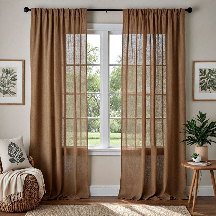 unique burlap curtains